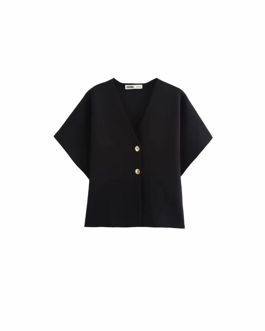 Veste tricotée à bouton
